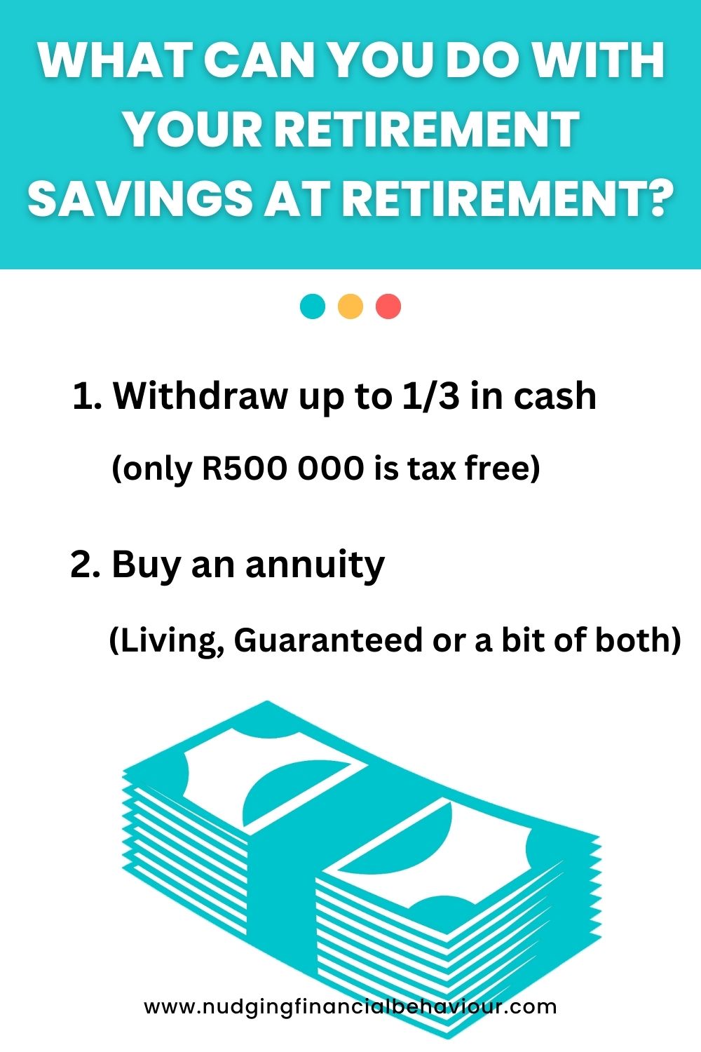 Retirement savings at retirement