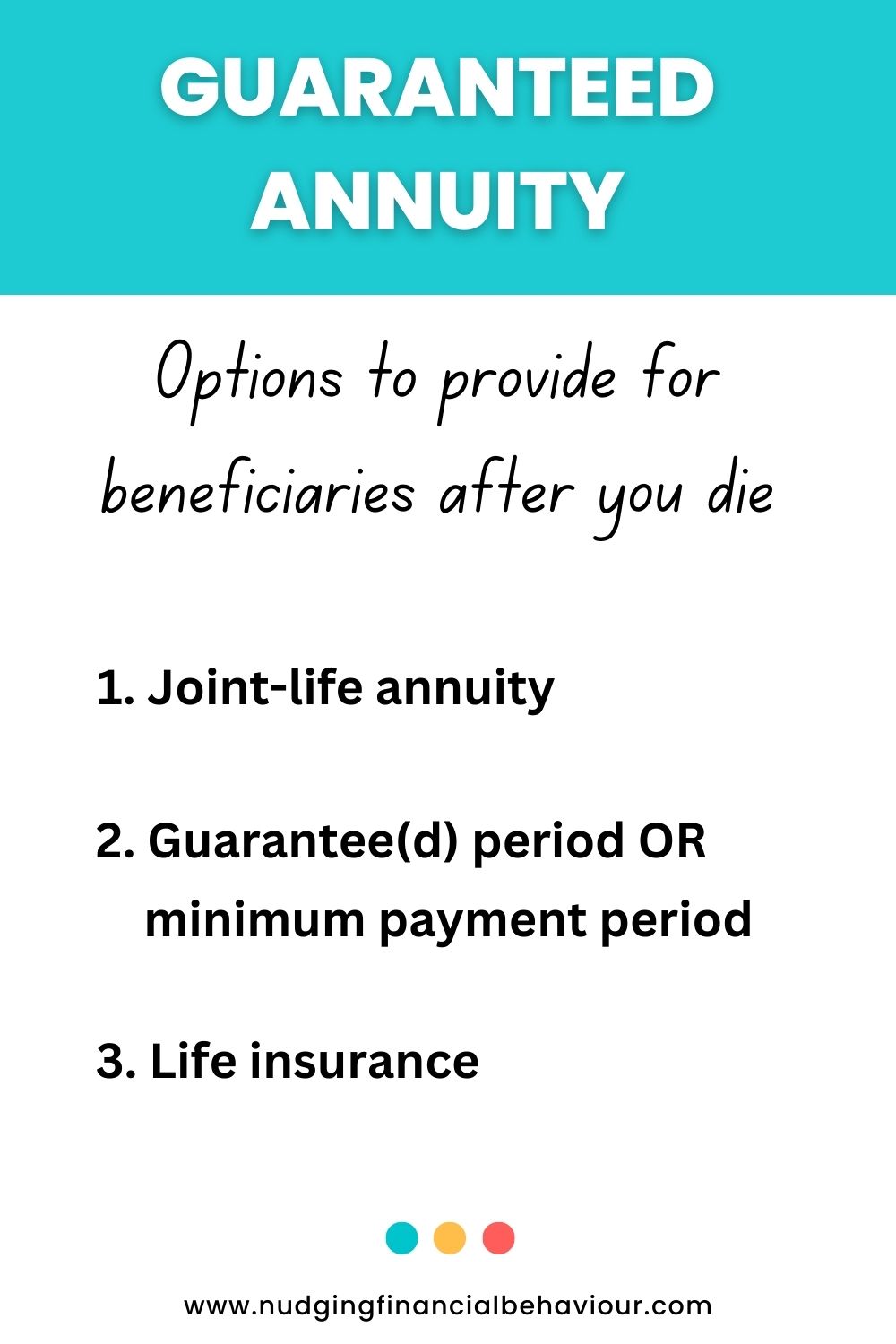 Guaranteed Annuities Nudging Financial Behaviour Guaranteed Annuities Nudging Financial Behaviour